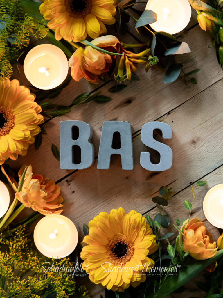 Schaduwfoto Naamfoto Noem mijn naam Gratis rouw cadeau