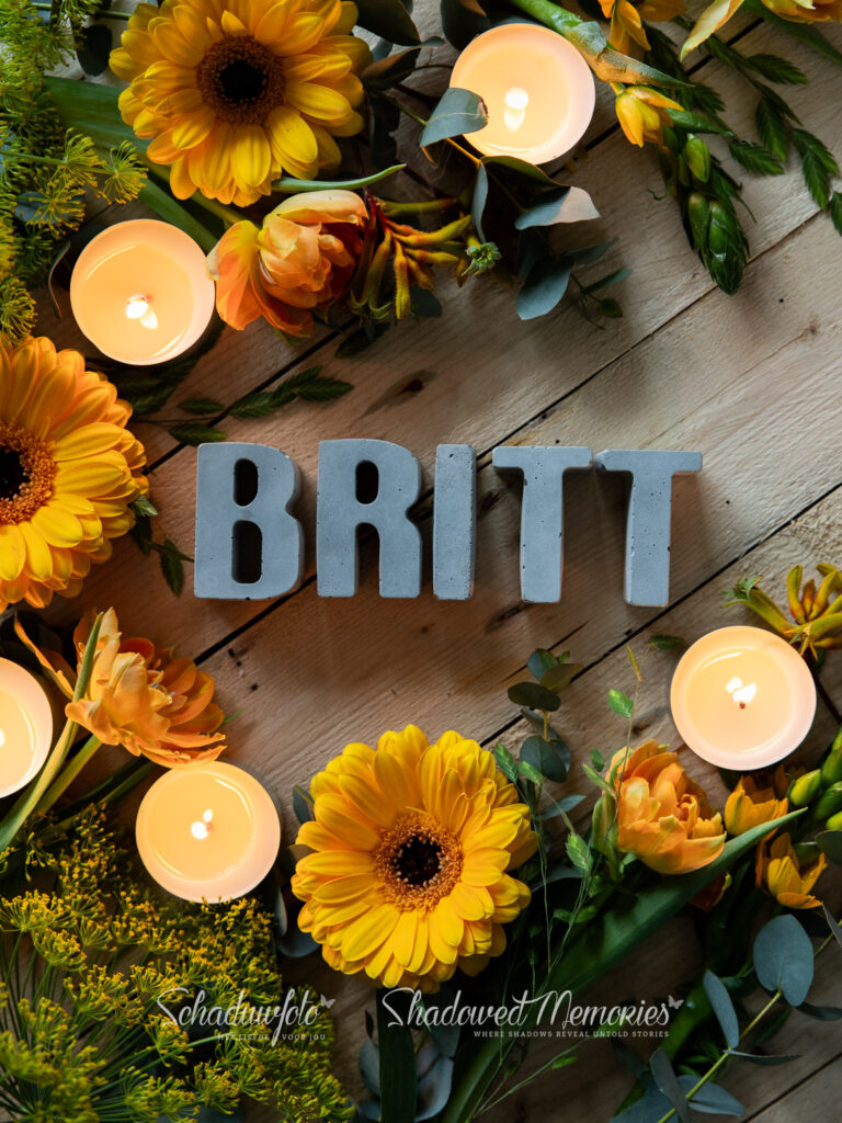 Schaduwfoto Naamfoto Noem mijn naam Gratis rouw cadeau