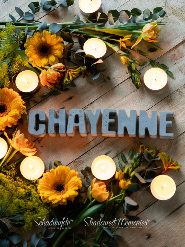 Schaduwfoto Naamfoto Noem mijn naam Gratis rouw cadeau