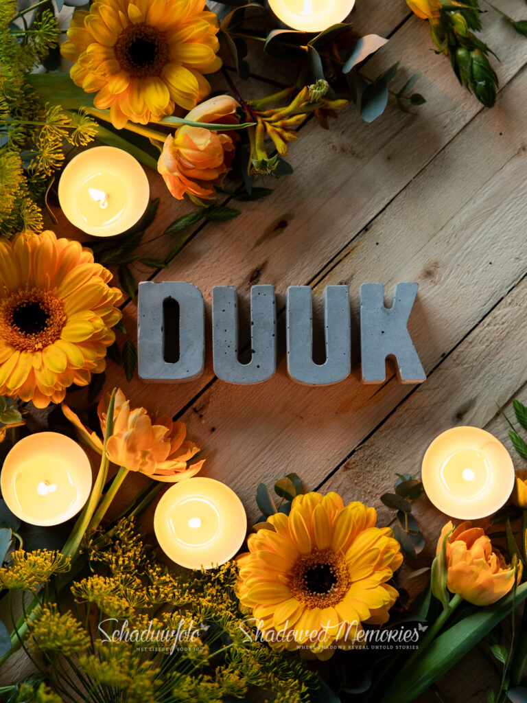 Schaduwfoto Naamfoto Noem mijn naam Gratis rouw cadeau