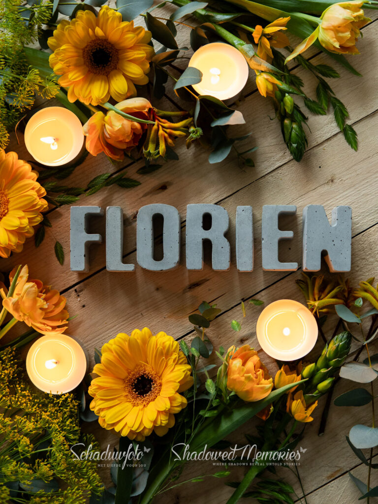 Schaduwfoto Naamfoto Noem mijn naam Gratis rouw cadeau