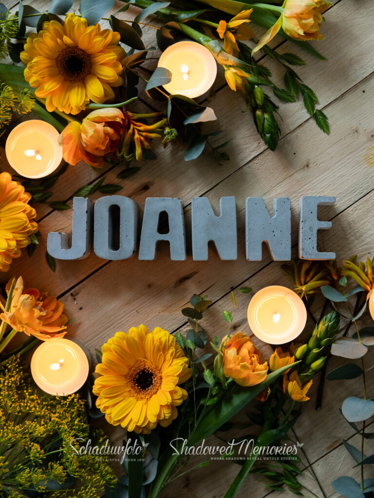 Schaduwfoto Naamfoto Noem mijn naam Gratis rouw cadeau