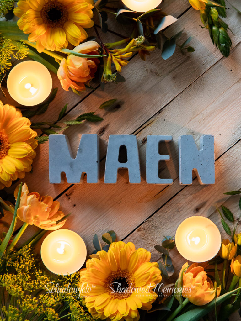 Schaduwfoto Naamfoto Noem mijn naam Gratis rouw cadeau