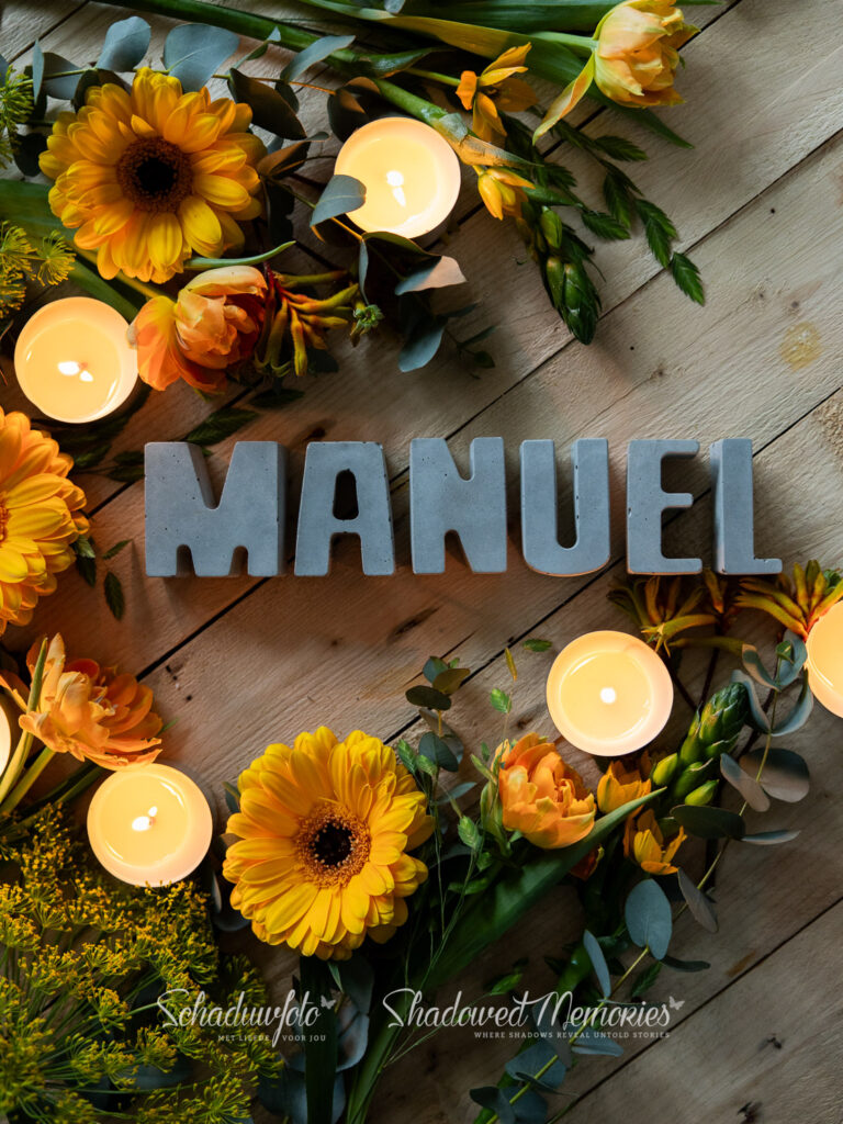 Schaduwfoto Naamfoto Noem mijn naam Gratis rouw cadeau